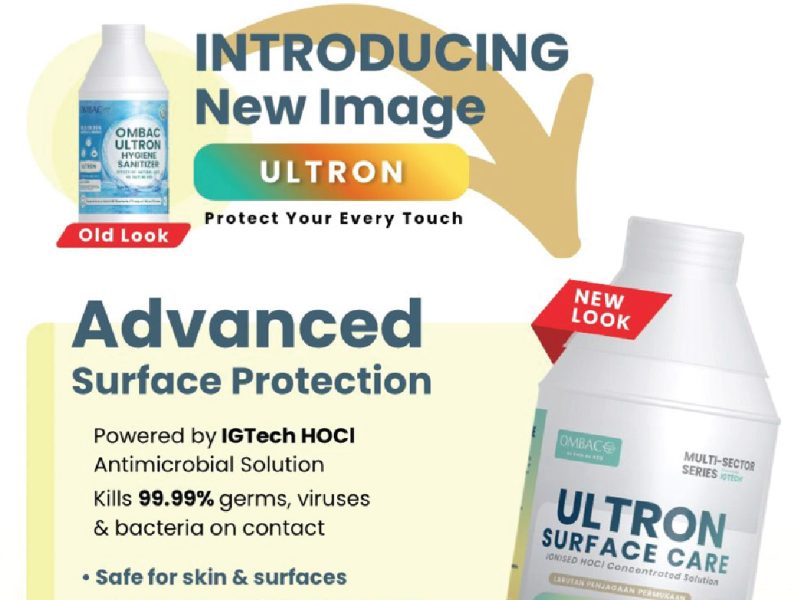 Ombac+ Ultron: Redefining Surface Protection with a New Look and Advanced HOCl Technology